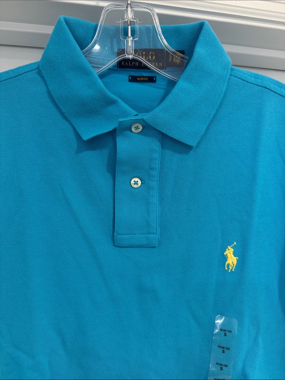 Polo by Ralph Lauren Turquoise Polo with Yellow Pony